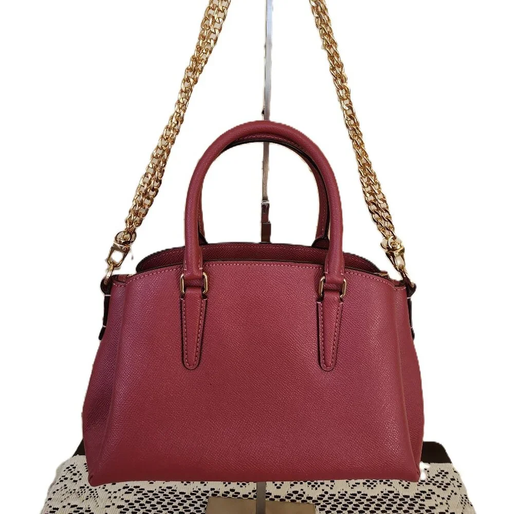 Like New Coach Sage Pink Leather Shoulder Bag Pure